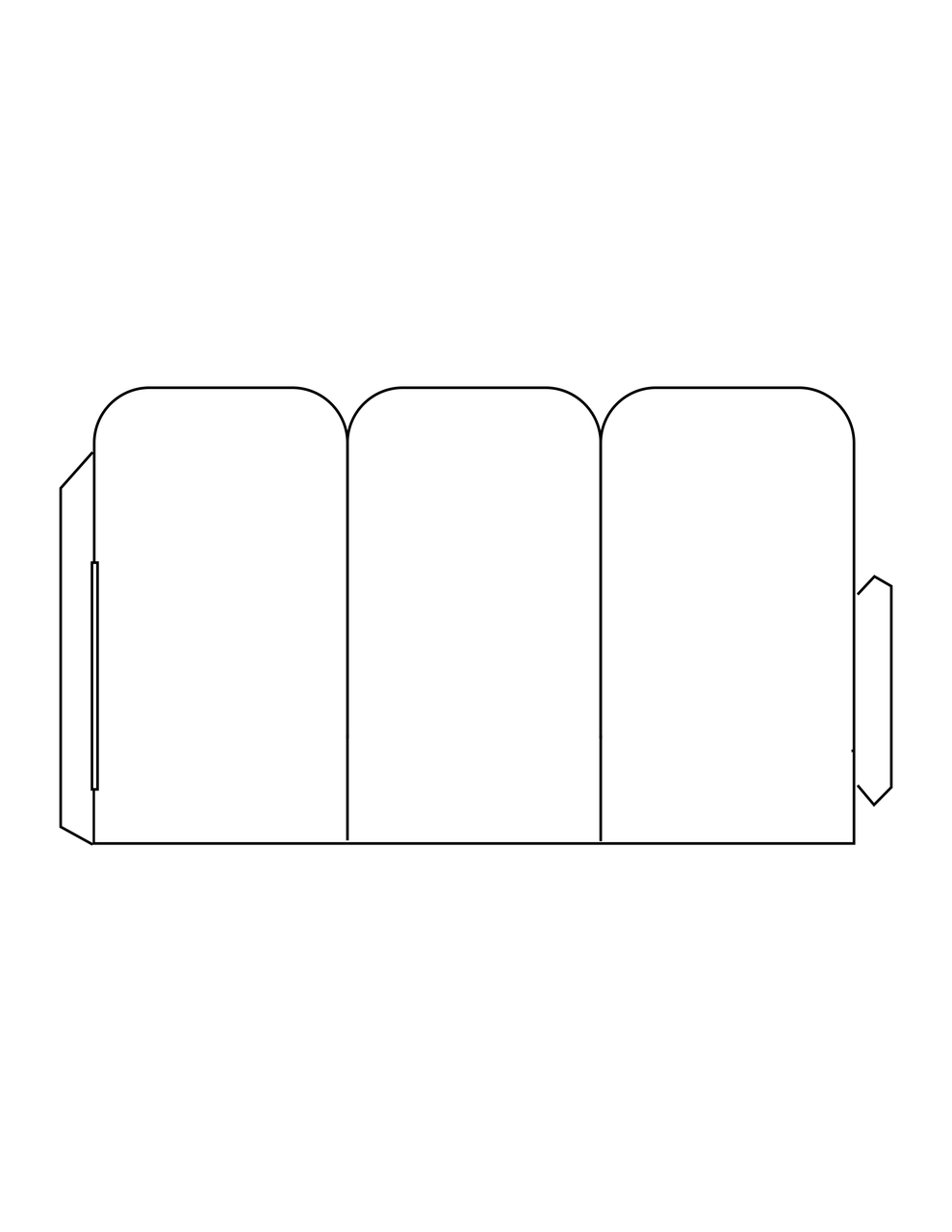 Item 23: 23-Up Round Edge Tri-Fold Table Tent Cards (23 Sheets) For Tri Fold Tent Card Template