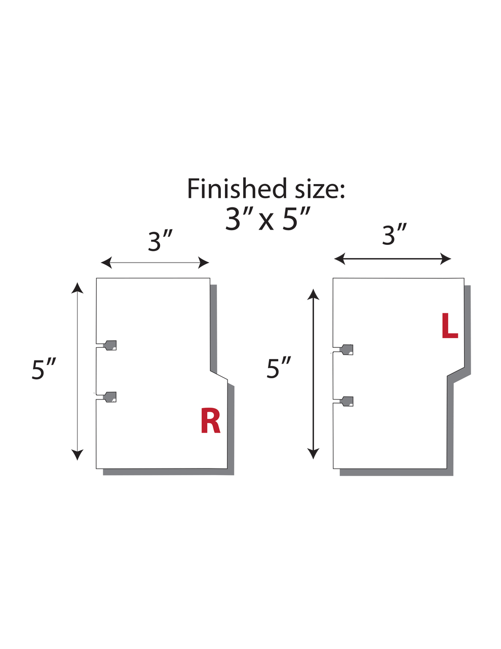 4Up 3" x 5" File Card Rotary Paper Left and Right Tab 8 1/2" x 11