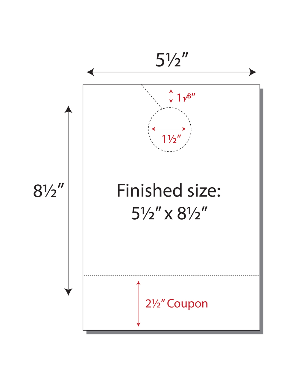 Item 214D 4up 5 1/2" x 8 1/2" Door Hangers with Coupon 11" x 17